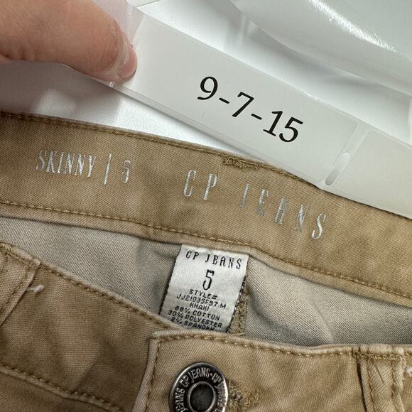 CP Shades Jeans Womens 5‎ Small Brown Tan Skinny Khaki Ankle Mid Rise Vintage - Picture 3 of 8